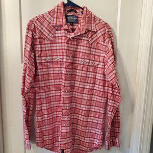 Rough Stock Panhandle Slim Men's Diamond Pearl Snap Western Shirt- Sz Medium